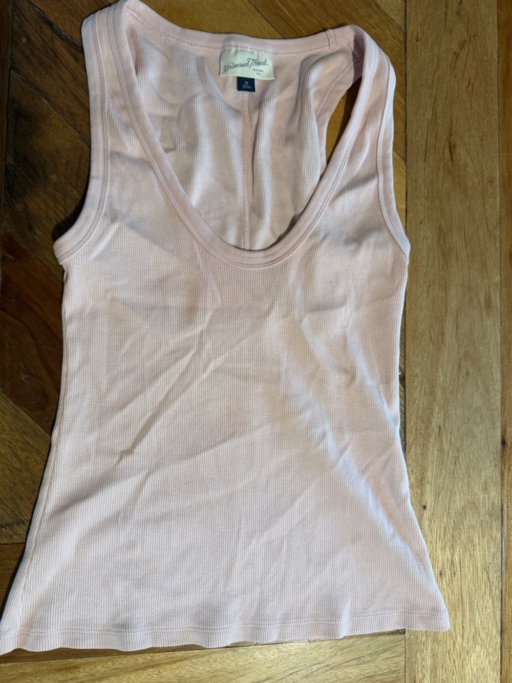 Universal Thread Pink Ribbed Tank Top